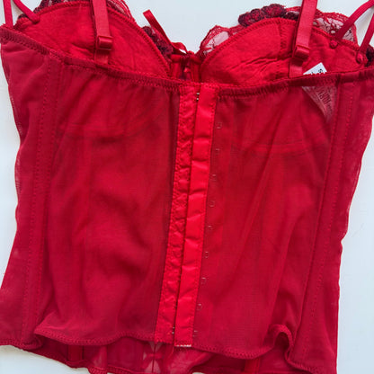Red Lace Corset Top (70A)