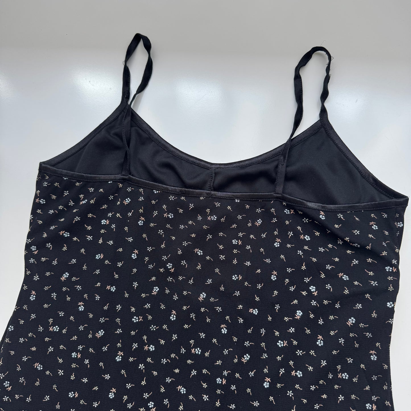 Black floral dress (M/L)
