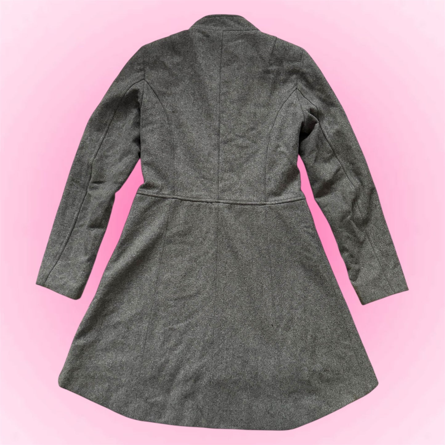 Grey Tailored Wool Coat (S)