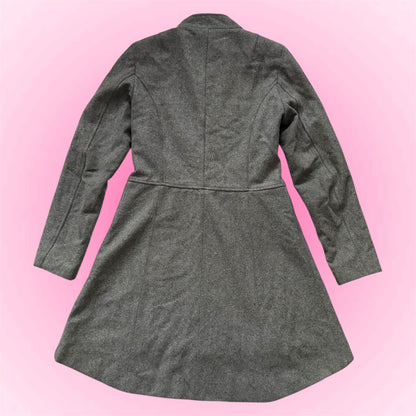 Grey Tailored Wool Coat (S)