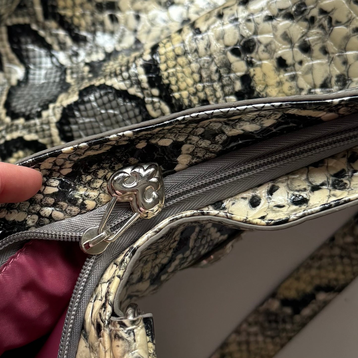 Snakeskin Print Tote Bag