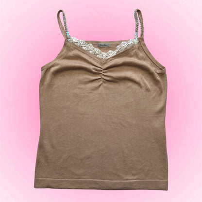 Brown sequin top (S)