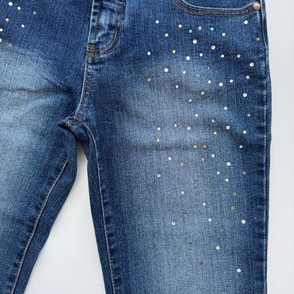 Y2k rhinestones jeans (M)