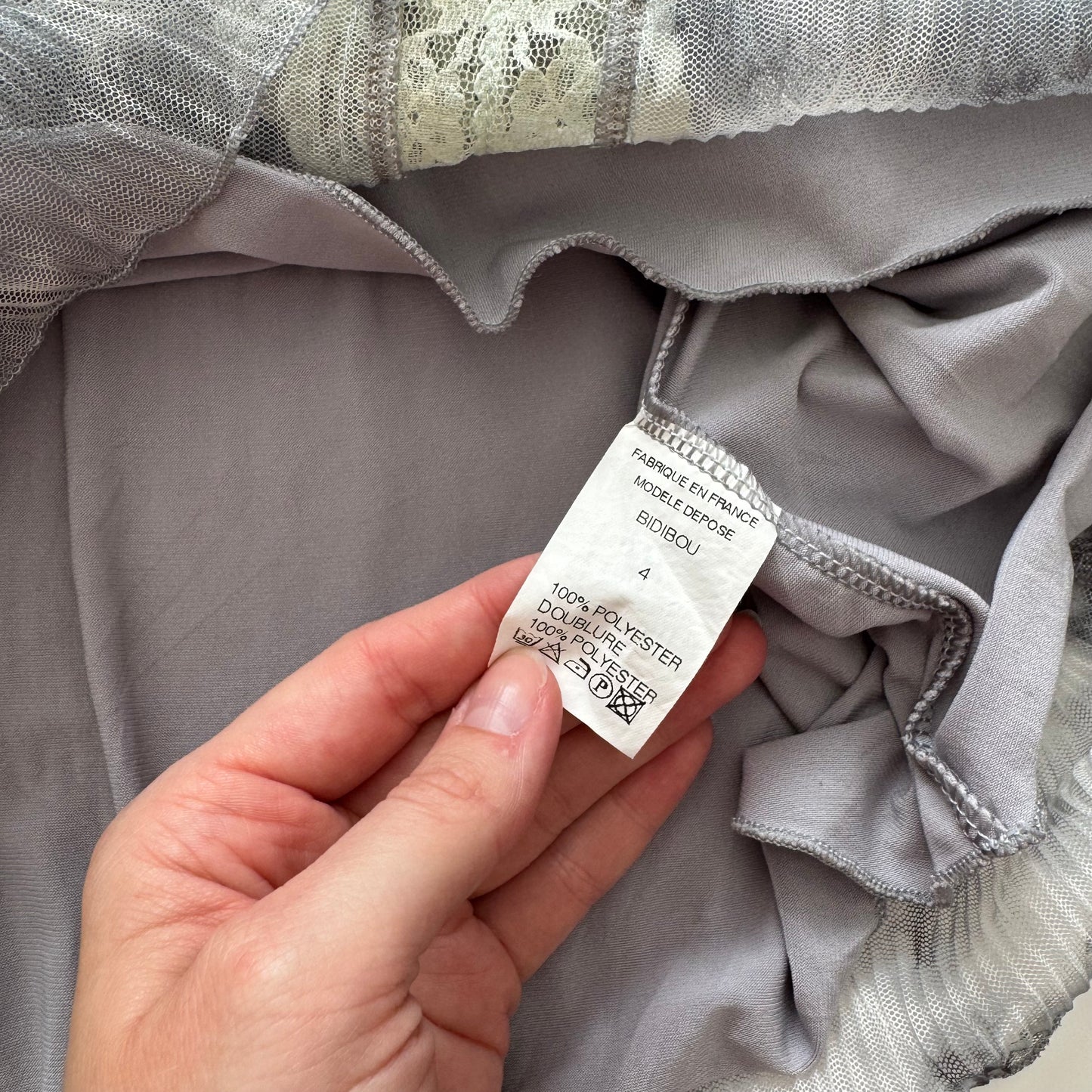 Grey coquette longsleeve (S/M)