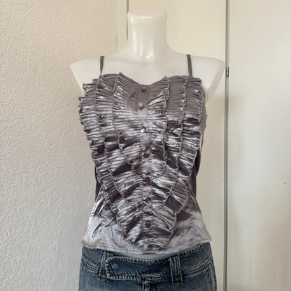 Silver Ruffled Camisole (XS)