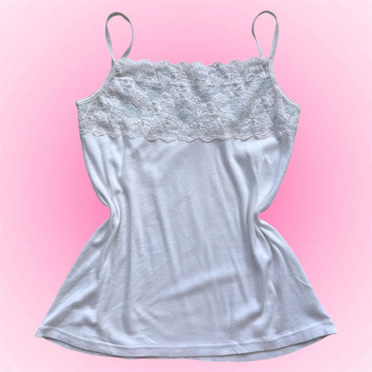 White Coquette Lace Cami (M)