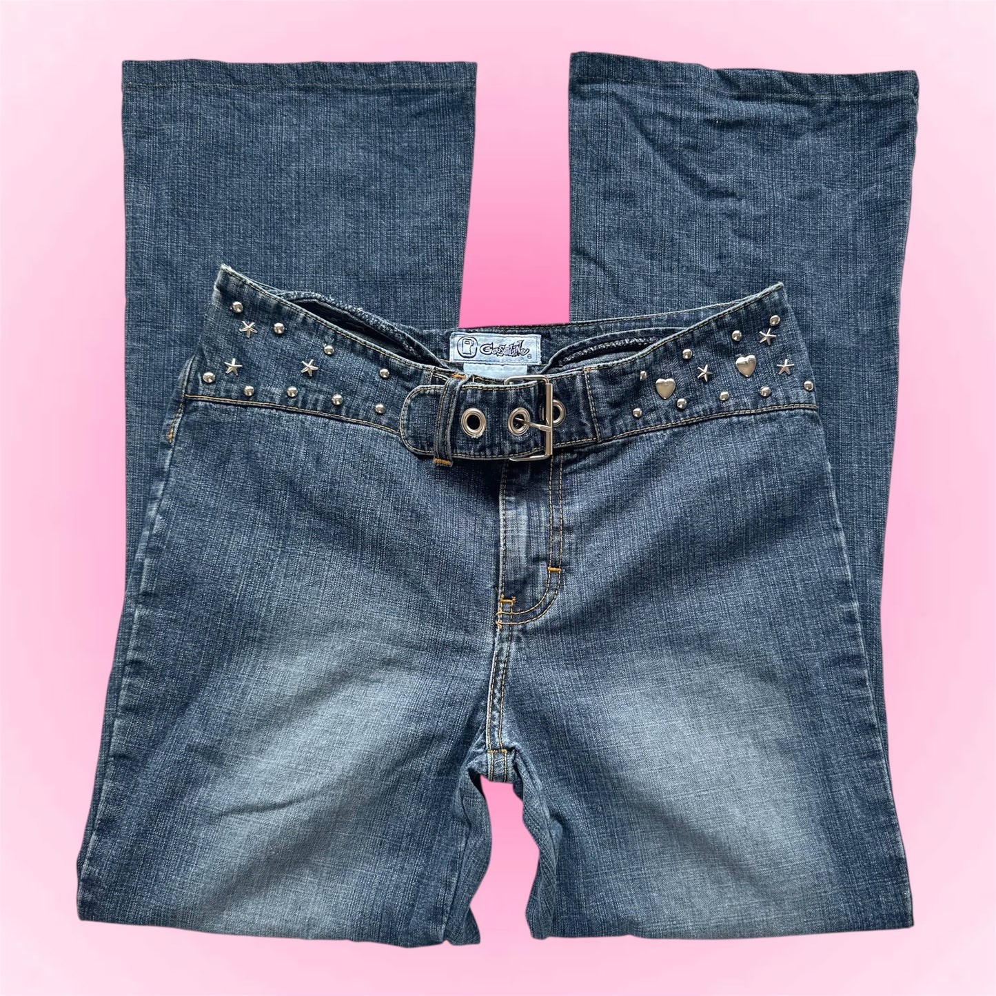 Vintage Y2K belt jeans (S)