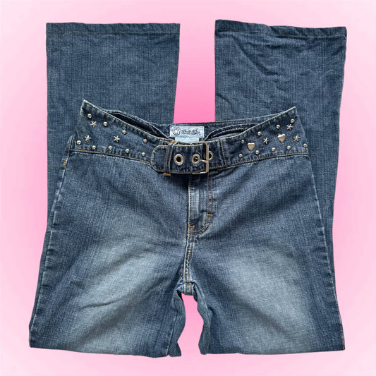 Vintage Y2K belt jeans (S)