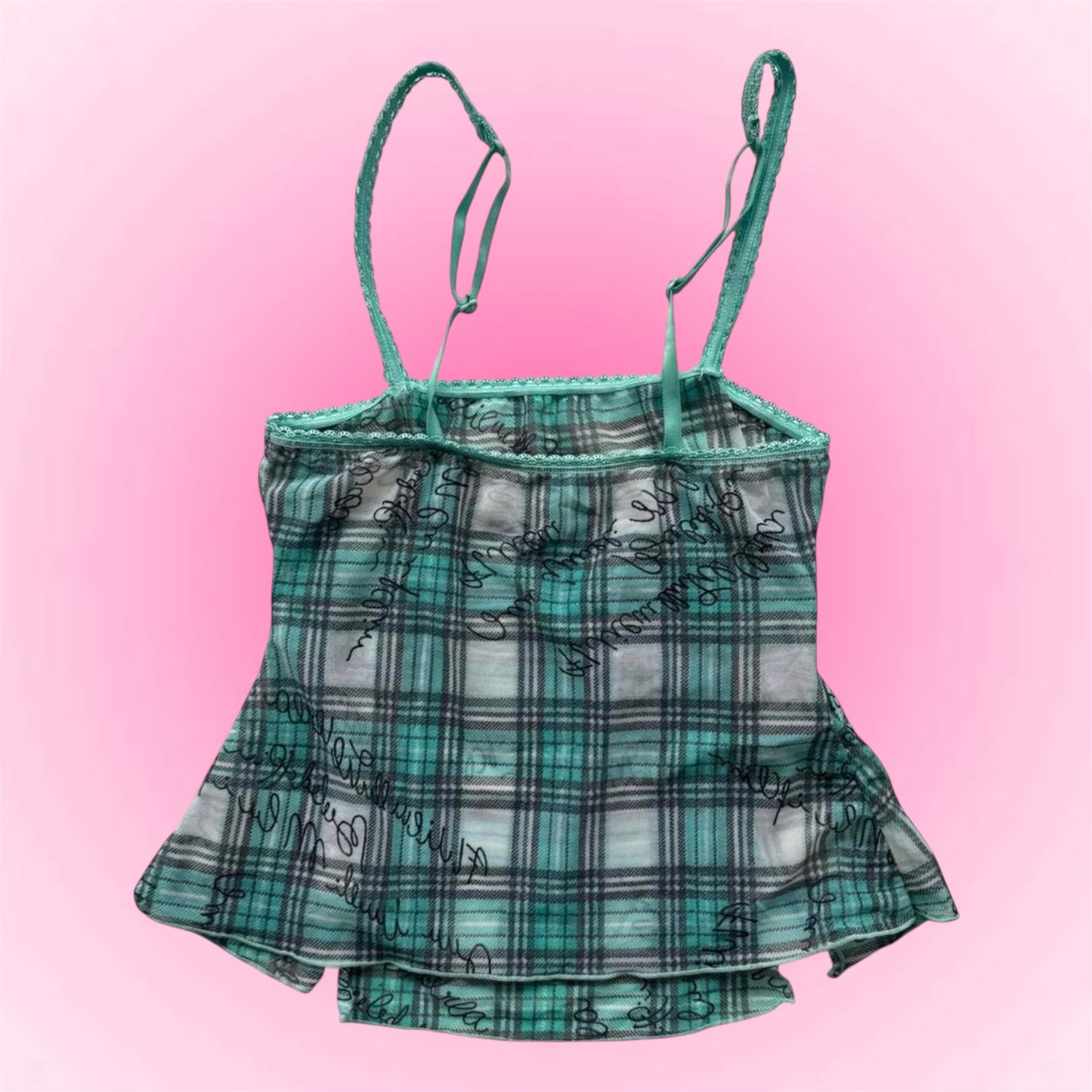 Blue Y2k cami top (M)