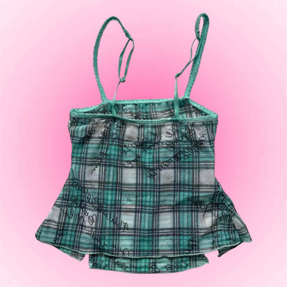 Blue Y2k cami top (M)