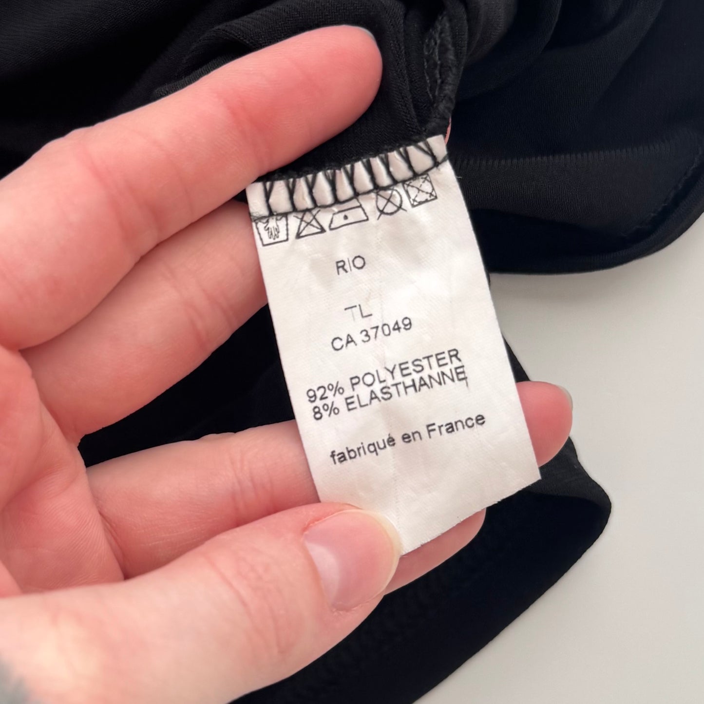 Vintage black waterfall top (M)