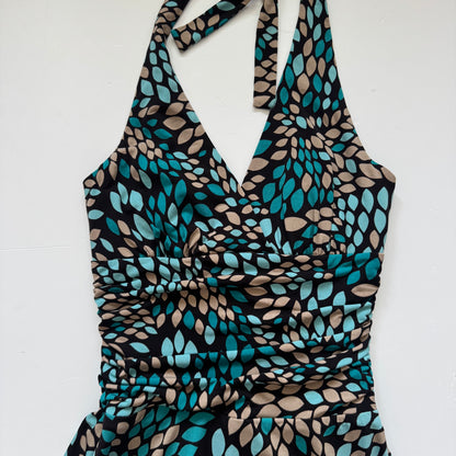Vintage Abstract Neckholder Dress (S)