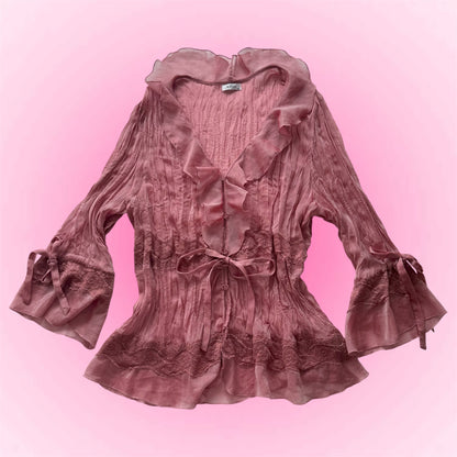 Pink Y2k longsleeve (L)