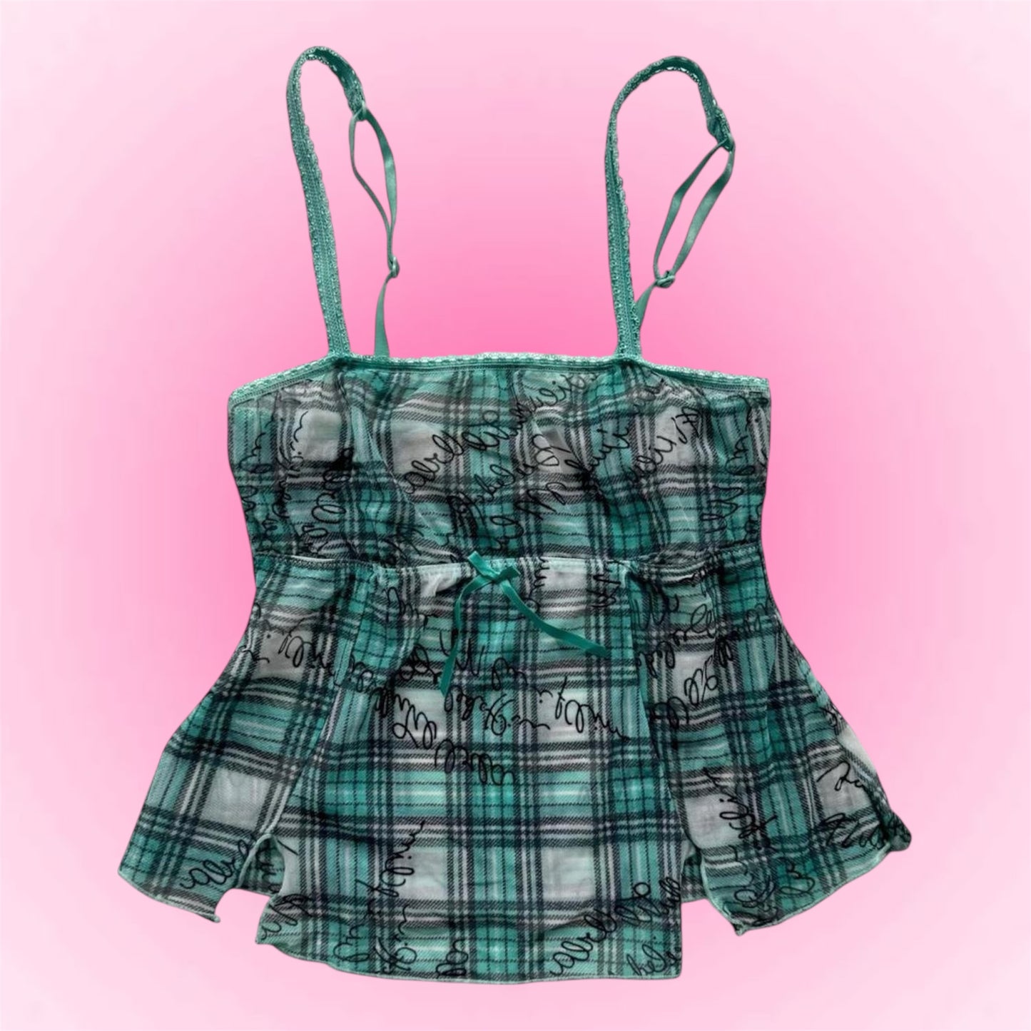 Blue Y2k cami top (M)